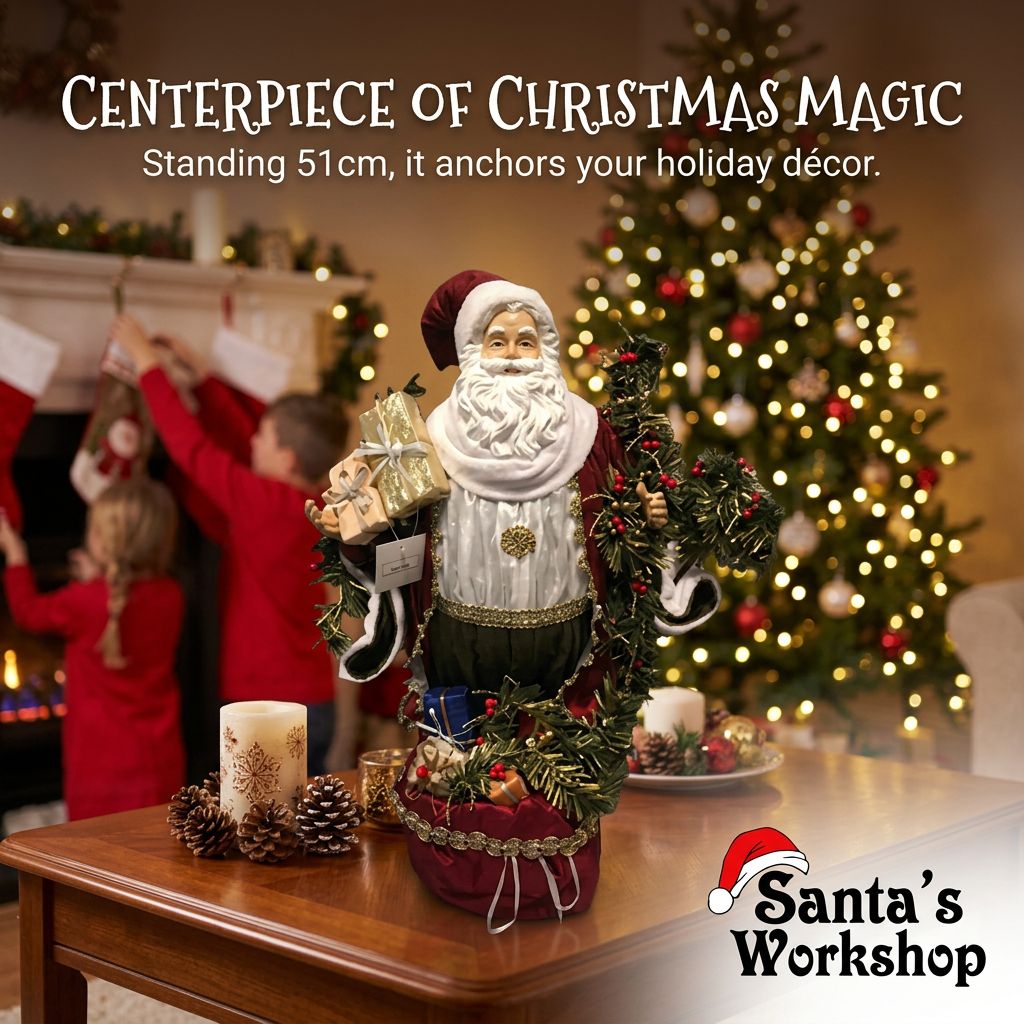 20” Standing Red Santa Claus - Christmas Decorations Ornament Santa Claus 51cm