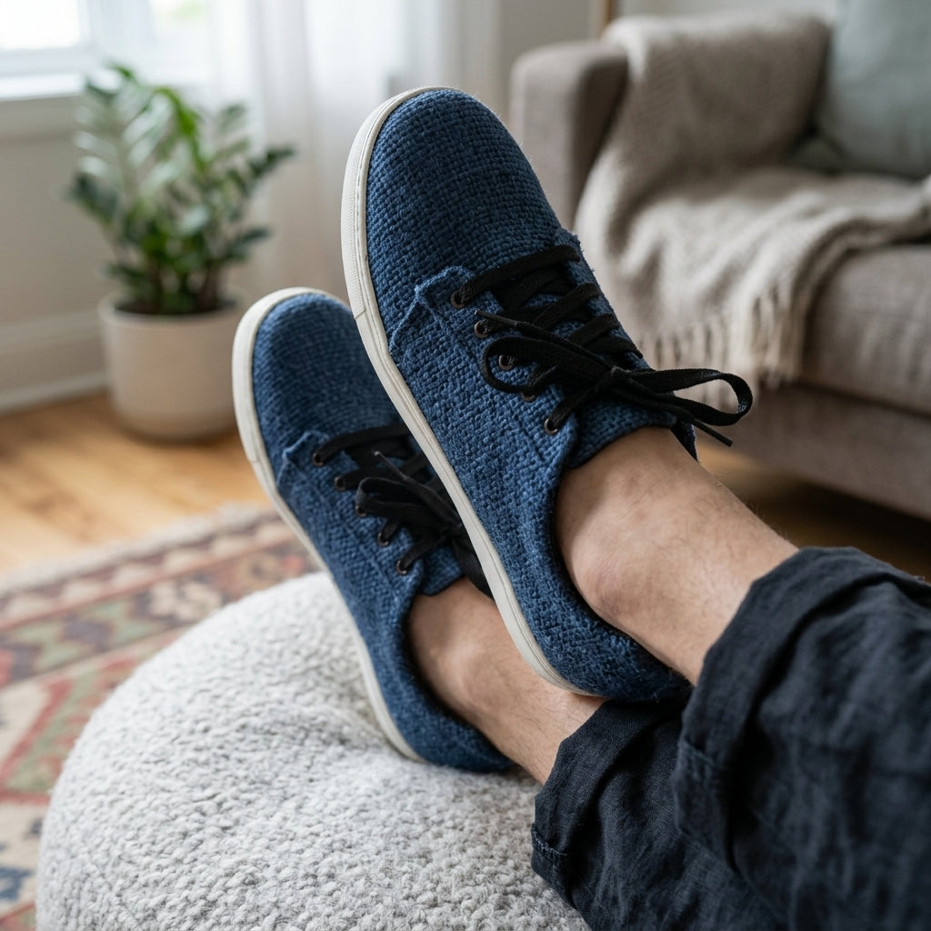 Midnight Blue Hemp Sneakers – Organic Vegan Hemp Shoes