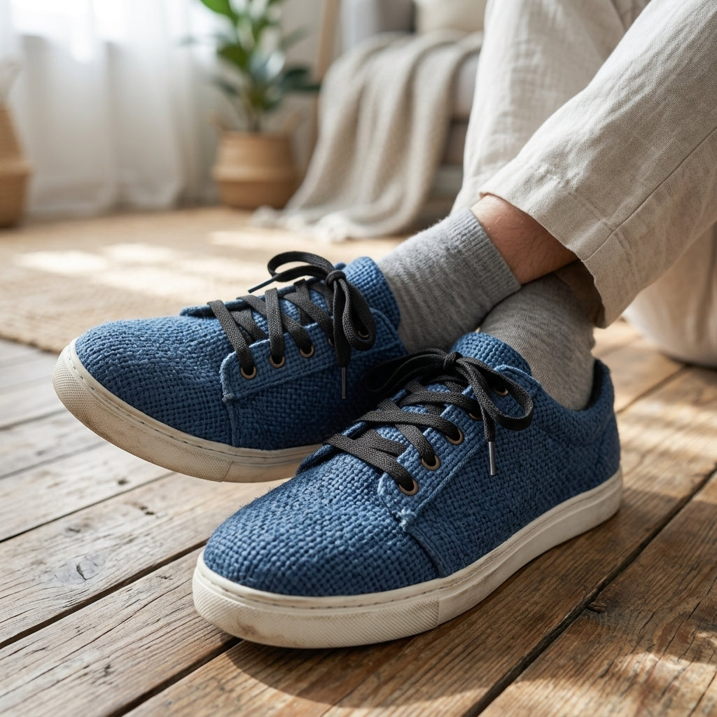 Midnight Blue Hemp Sneakers – Organic Vegan Hemp Shoes