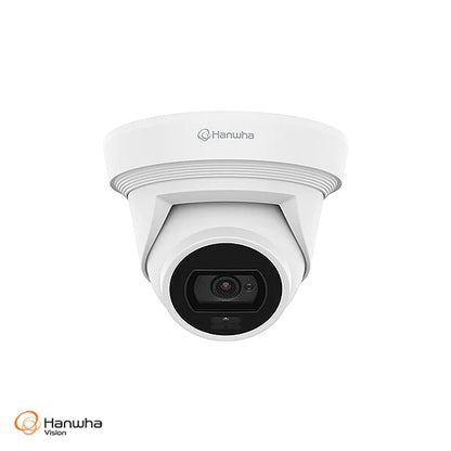 Hanwha Wisenet Q Surveillance Kit 4x Wisenet QNE-8011R / 5MP or 8MP AI FlatEye Camera, 4 Channel NVR with PoE + HDD