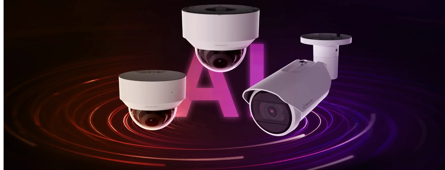 Hanwha Vision Wisenet QND-C8023R 5MP AI IR Dome Camera (Q-Core) – AI-Enhanced, Q Series Compact Surveillance with Dynamic Privacy Masking