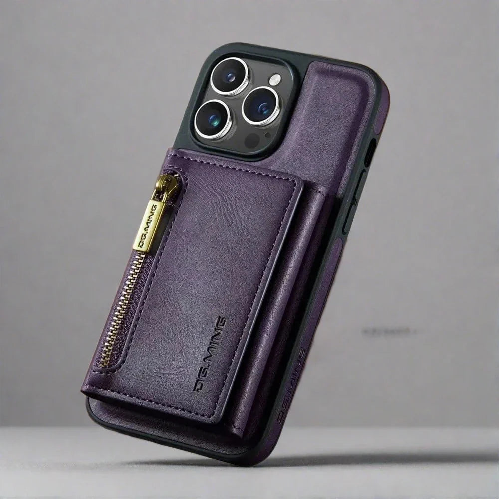 RFID iPhone Leather Detachable Wallet Case