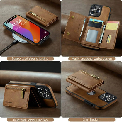 RFID iPhone Leather Detachable Wallet Case