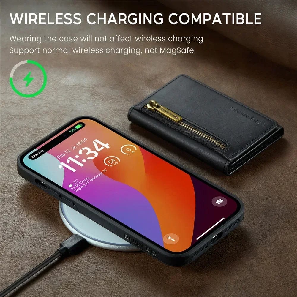 RFID iPhone Leather Detachable Wallet Case