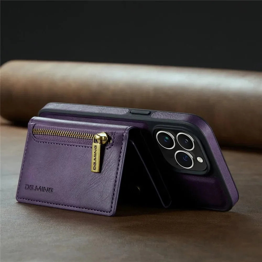 RFID iPhone Leather Detachable Wallet Case