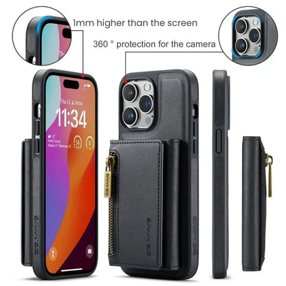 RFID iPhone Leather Detachable Wallet Case
