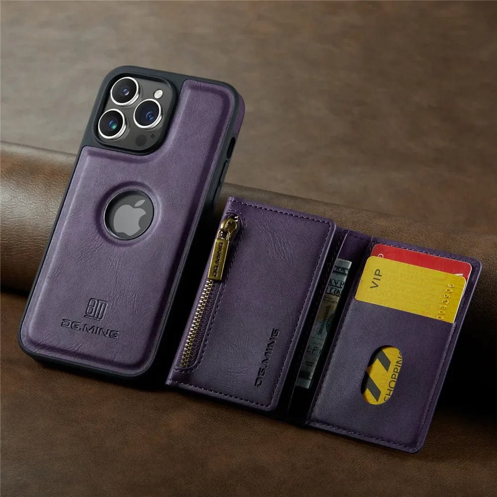 RFID iPhone Leather Detachable Wallet Case