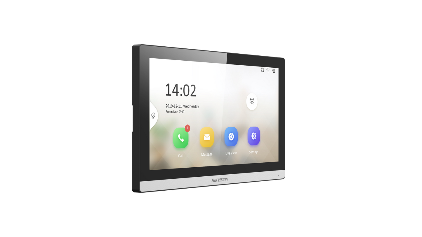 Hikvision DS-KH6350-WTE1 7" IP Video Intercom Indoor room Station - Wi-Fi Touchscreen Monitor with Remote Door Control & Mobile App Integration