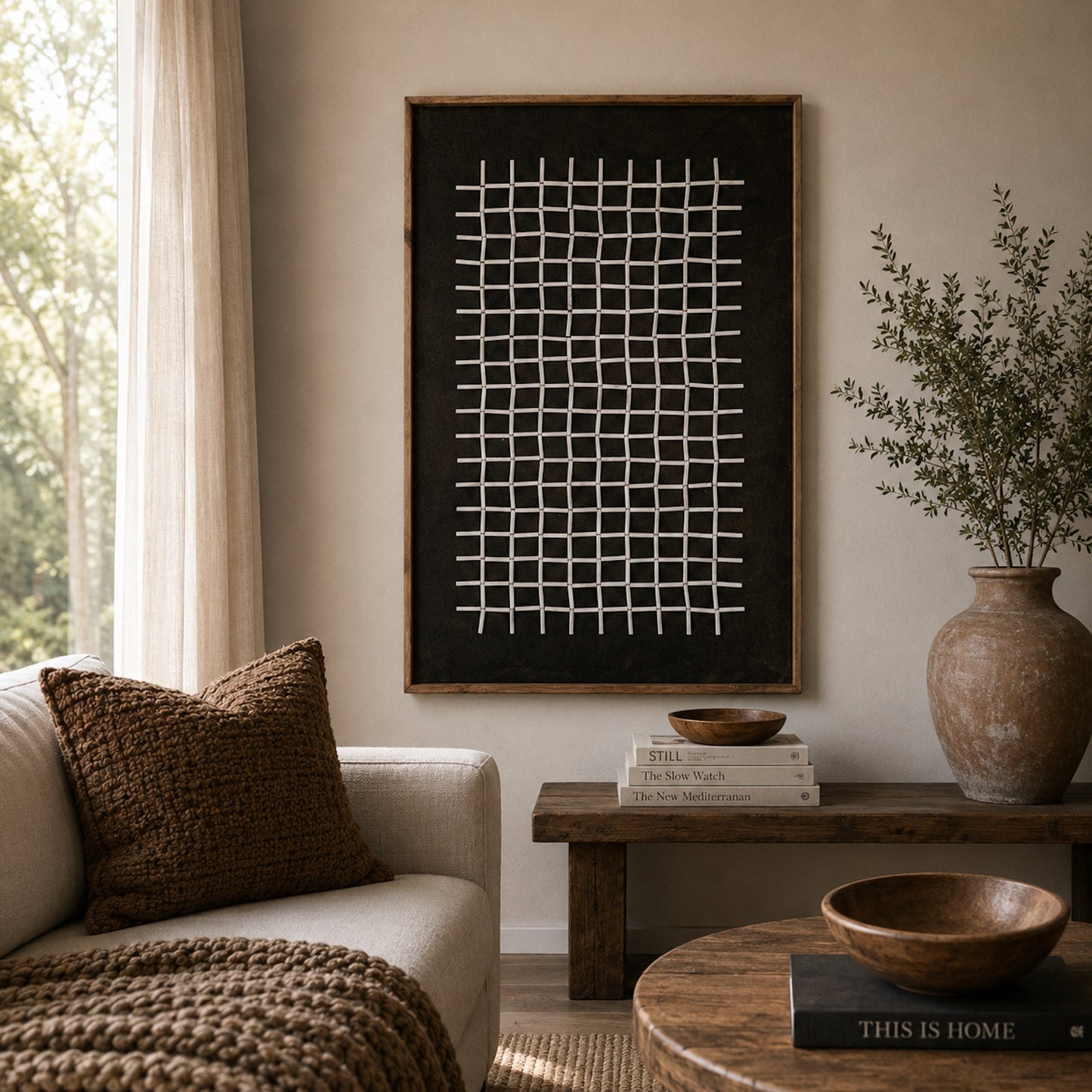 Rustic Reverie Dark - Ready To Hang Wall Art - 82x122cm