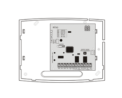Paradox RTX3 Wireless 2-Way Transceiver Module – For EVO192, SP7000, SP6000, SP5500 Panels | Advanced Wireless Expansion for Paradox Security Systems