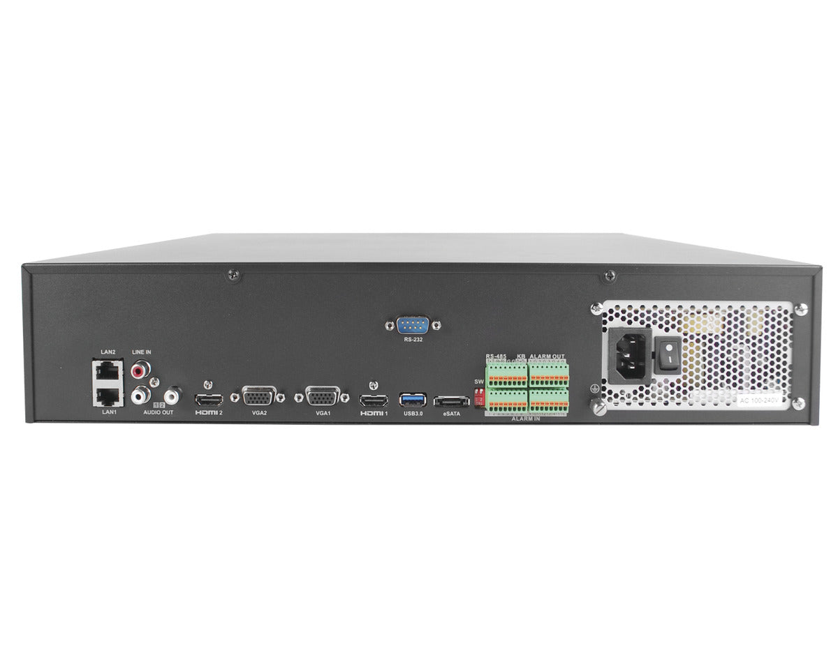 Hikvision 9664NI-M8 64ch M-Series NVR, 400Mbps, 8K, VGA/HDMI, 8 Bay, 3RU with HDD