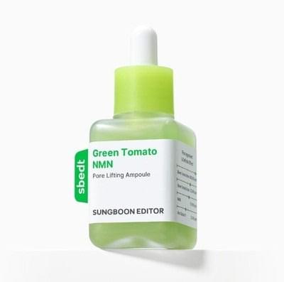 Green Tomato NMN pore lifting ampoule bottle, light green with dropper