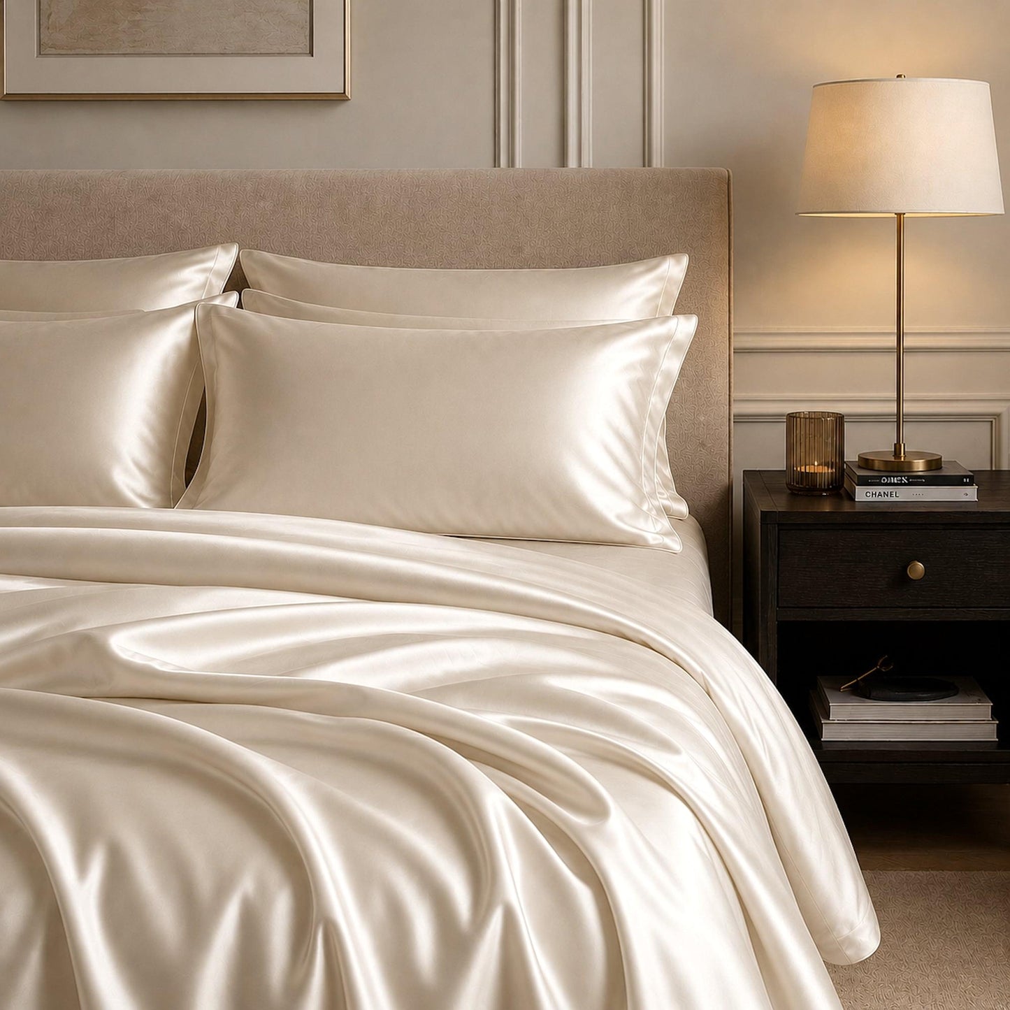 Satin Sheet Set - Ivory Cream