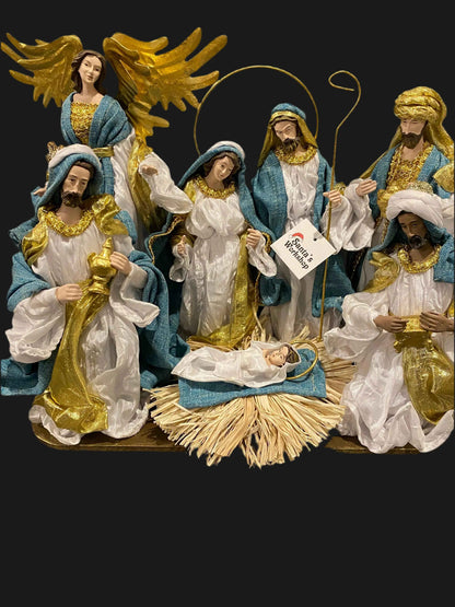 Christmas Religious Handmade Nativity Set Scene with Manger - 30-45 cm