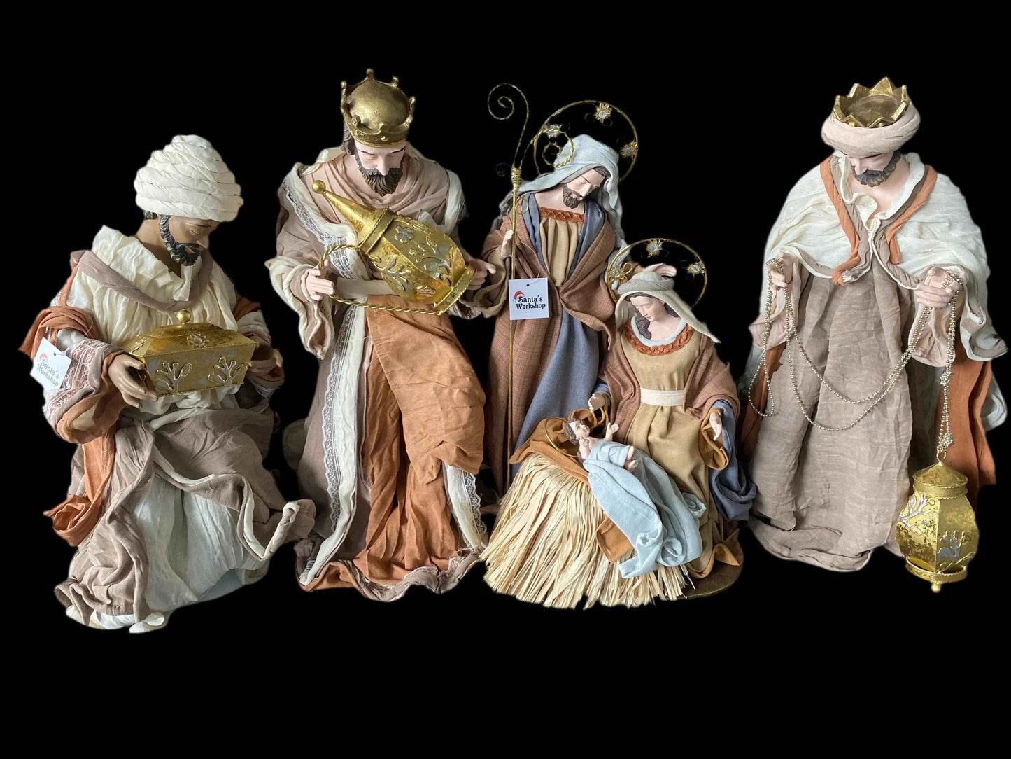 18.75” Christmas decor handmade religious nativity - Handmade Religious Christmas Decor (51 cm)