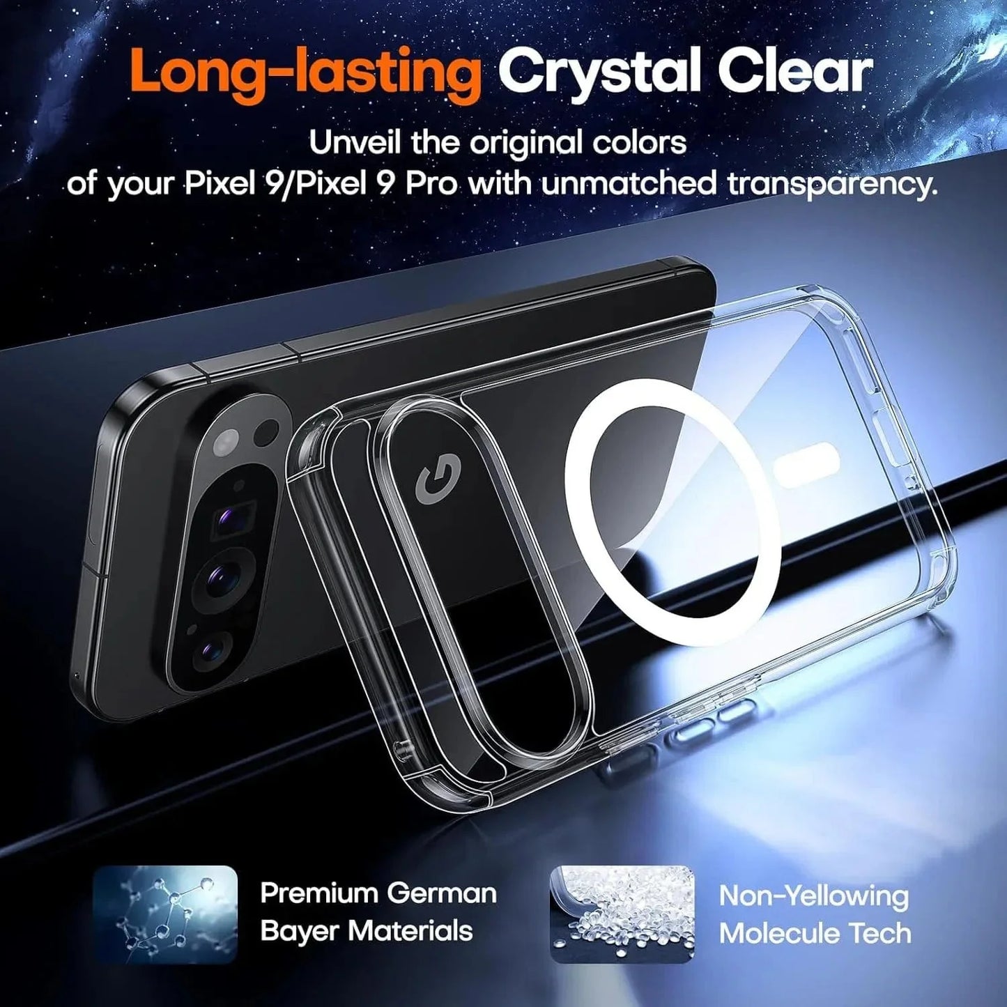 Google Pixel 9 Shockproof Clear Case