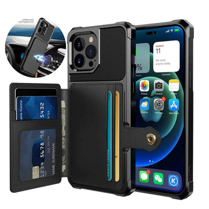 iPhone Shockproof Wallet Case