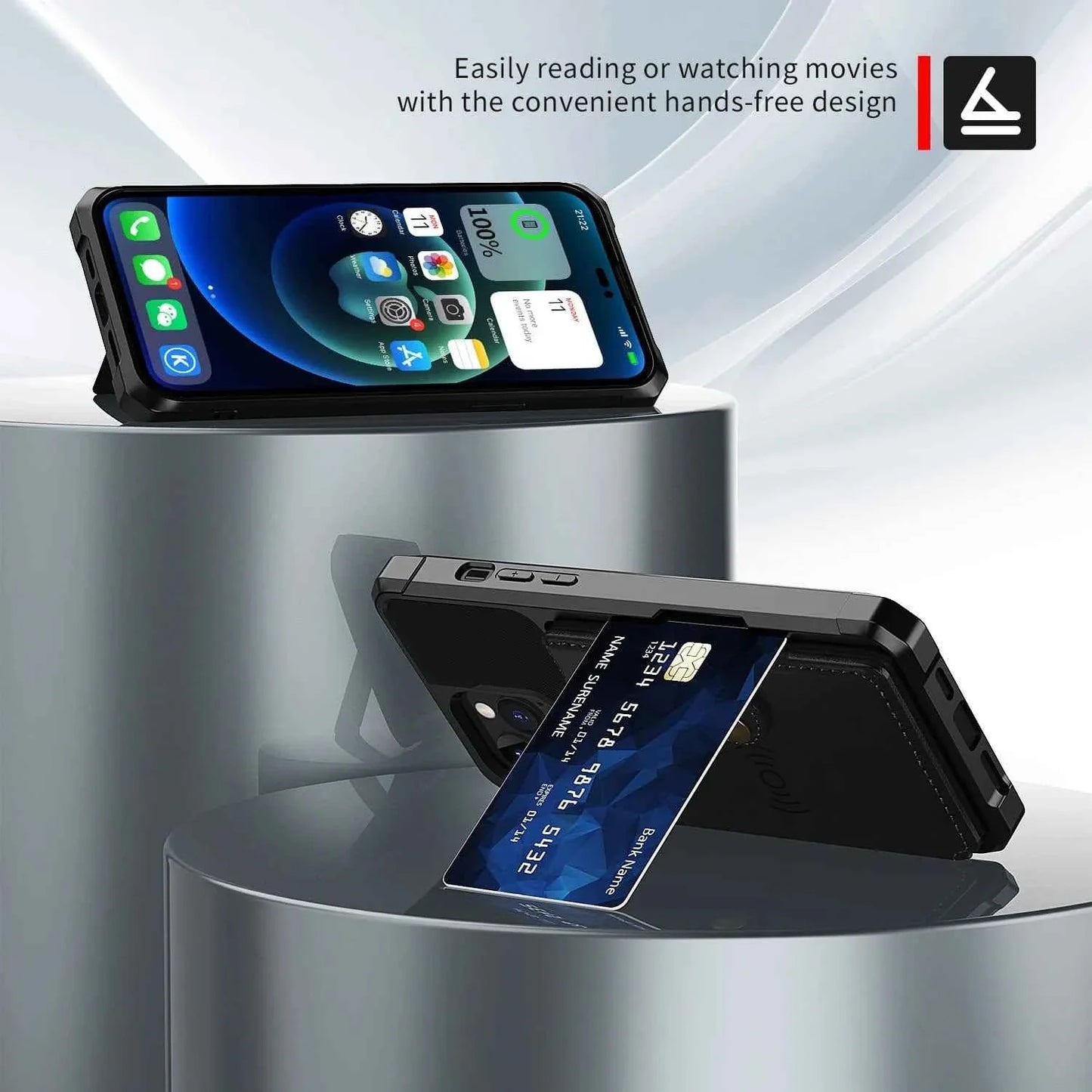 iPhone Shockproof Wallet Case