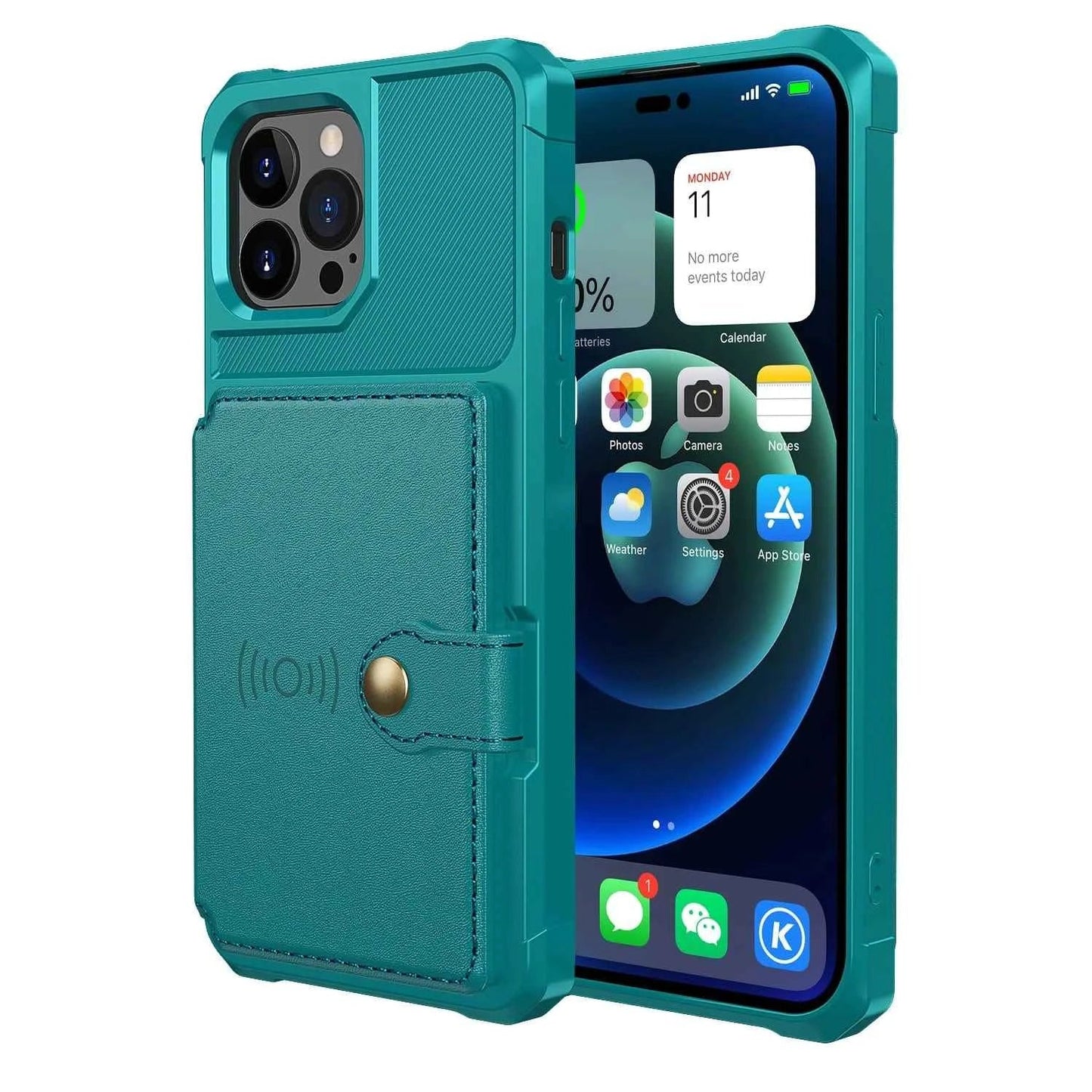 iPhone Shockproof Wallet Case