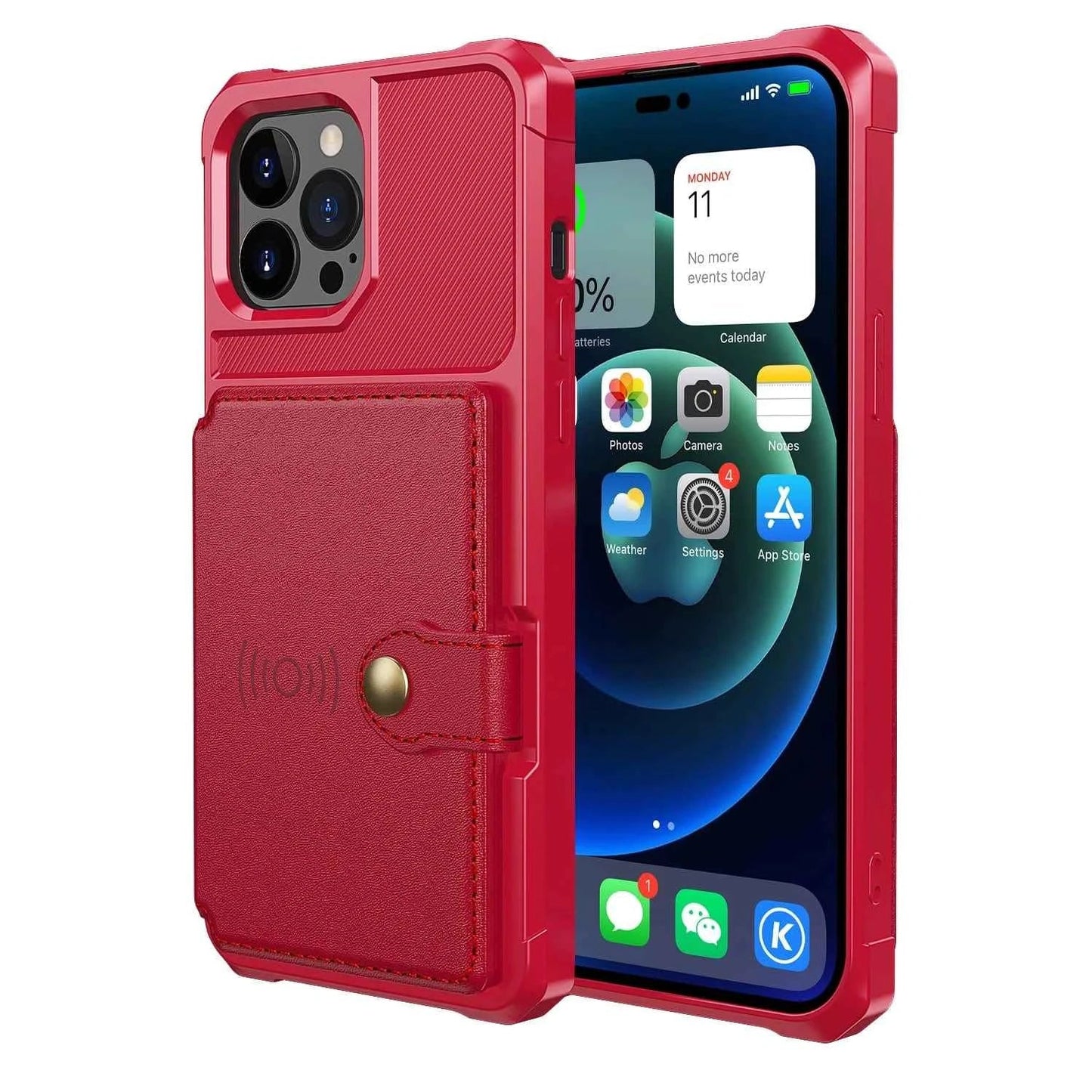 iPhone Shockproof Wallet Case
