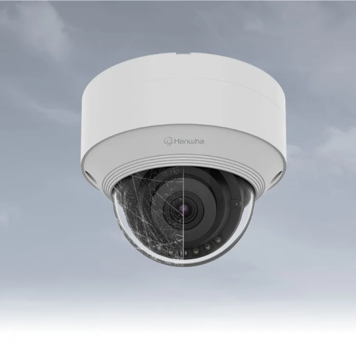 Hanwha Vision Wisenet QND-C8023R 5MP AI IR Dome Camera (Q-Core) – AI-Enhanced, Q Series Compact Surveillance with Dynamic Privacy Masking