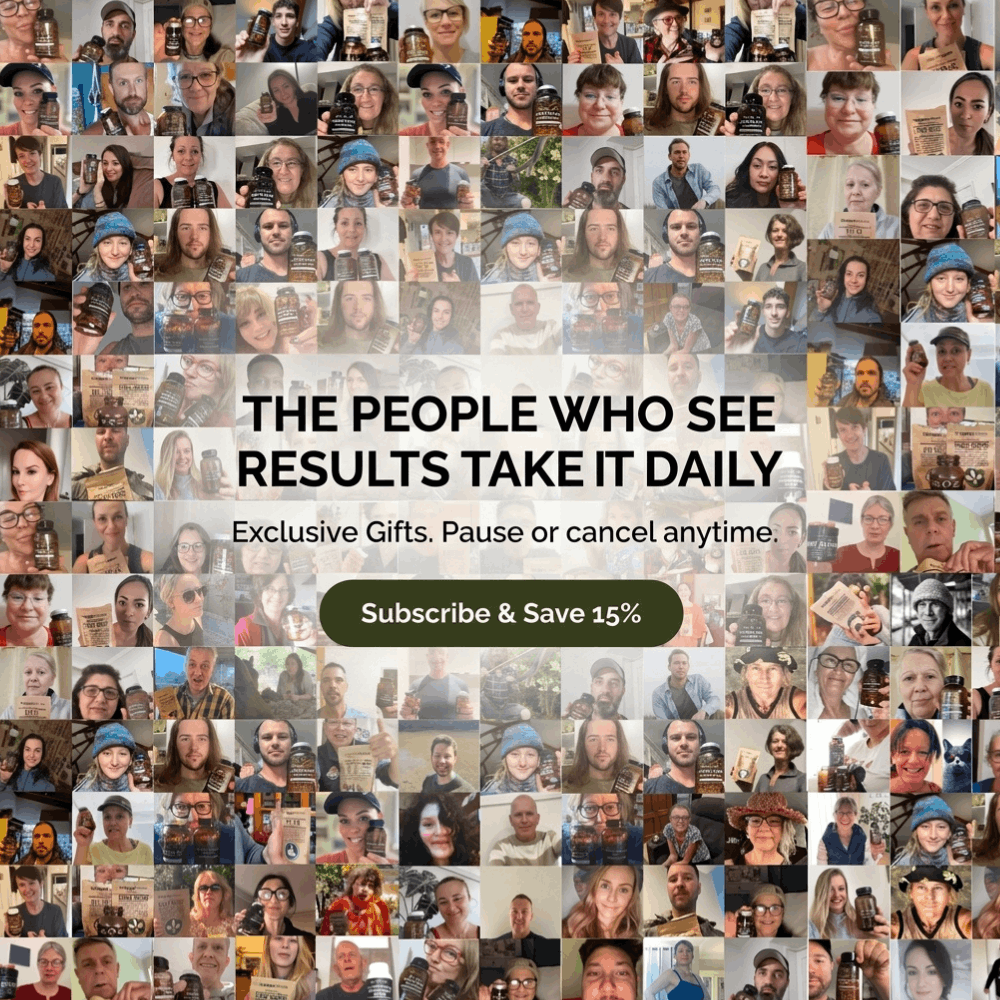 Collage of people holding Turmeric+ Whole Food Blend supplement bottles