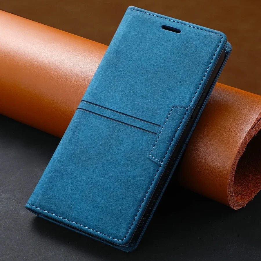 iPhone Suede Leather Wallet Case