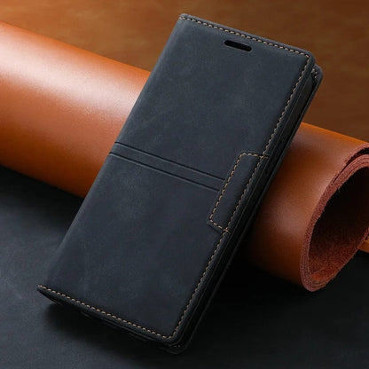 iPhone Suede Leather Wallet Case