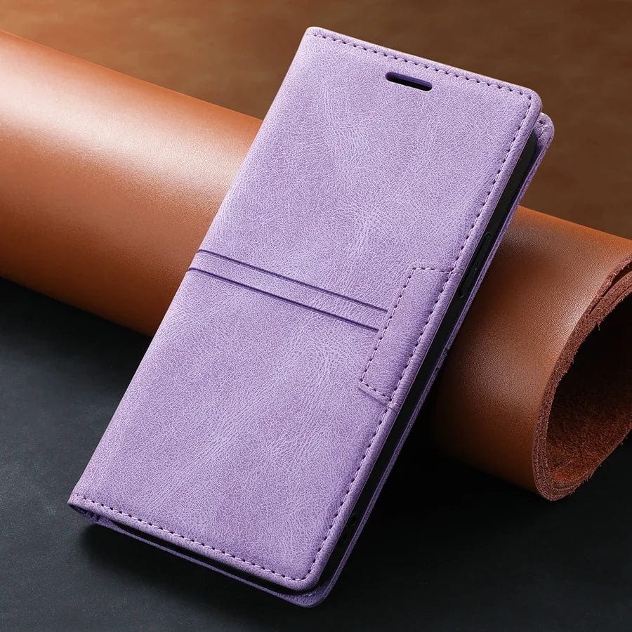 iPhone Suede Leather Wallet Case