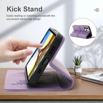 iPhone Suede Leather Wallet Case