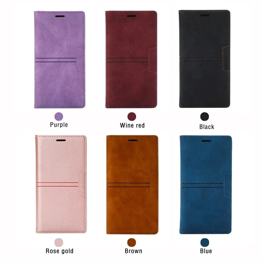 iPhone Suede Leather Wallet Case