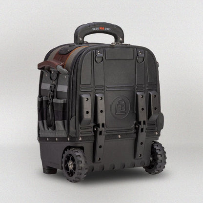 Veto Pro Pac TECH LC Wheeler Tool Bag – Large Wheeled HVAC Tech Bag with 64 Pockets, V-SWAP™ Panels, Pull Handle & Waterproof Base (320x430x480mm)
