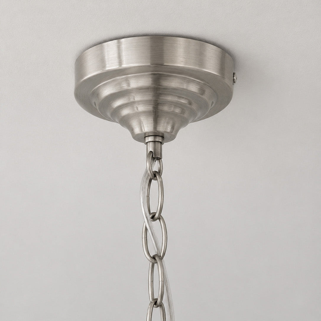 Valentine Glass Pendant Light - Brushed Nickel