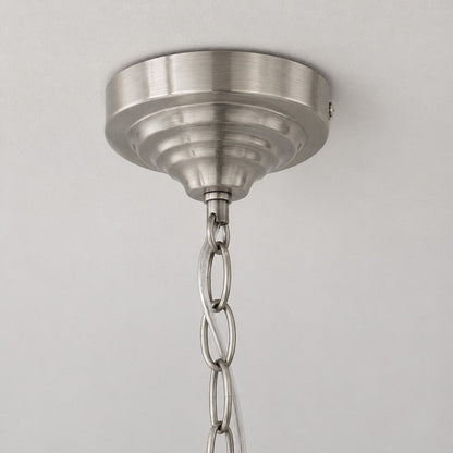 Valentine Glass Pendant Light - Brushed Nickel
