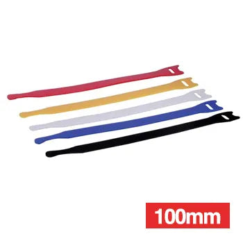 CCTV TRADIE  Velcro Cable Ties – 100mm, Assorted Colours, Reusable Hook & Loop, Packet of 10 | CT100 | Colour-Coded Cable Organisers for Home, Office, AV, and IT