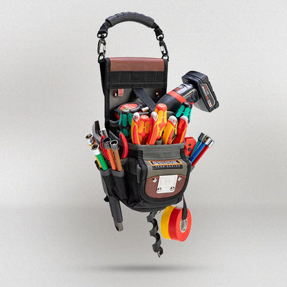 Veto Pro Pac TECH DP3 HVAC Technician Tool Bag – Compact Open-Top Drill & Tool Pouch with 17 Pockets, Weather-Resistant, Belt & Molle Compatible (220x165x305mm)