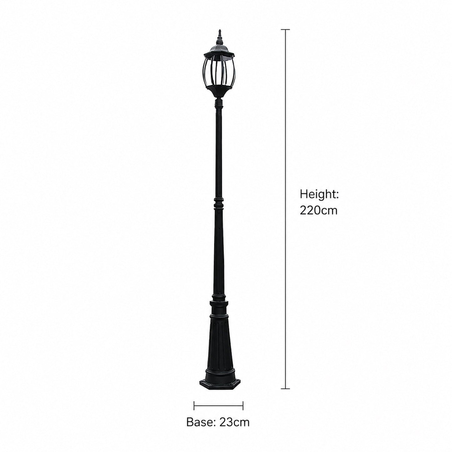 Victorian Garden Lamp Post  - Black