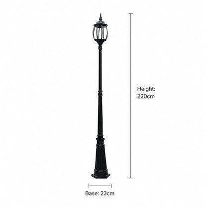 Victorian Garden Lamp Post  - Black