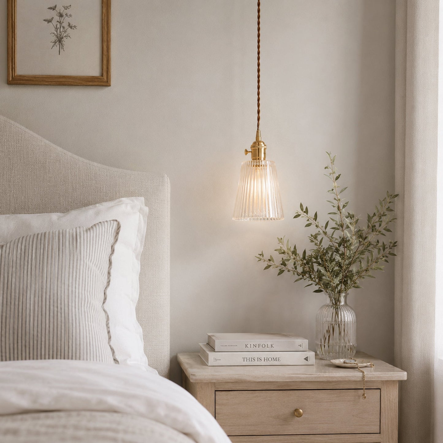 Carrie Vintage Glass Pendant Light