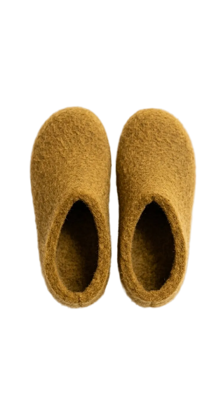 Kids Wool Felt Slippers – Handmade 100% NZ Wool Children's House Shoes