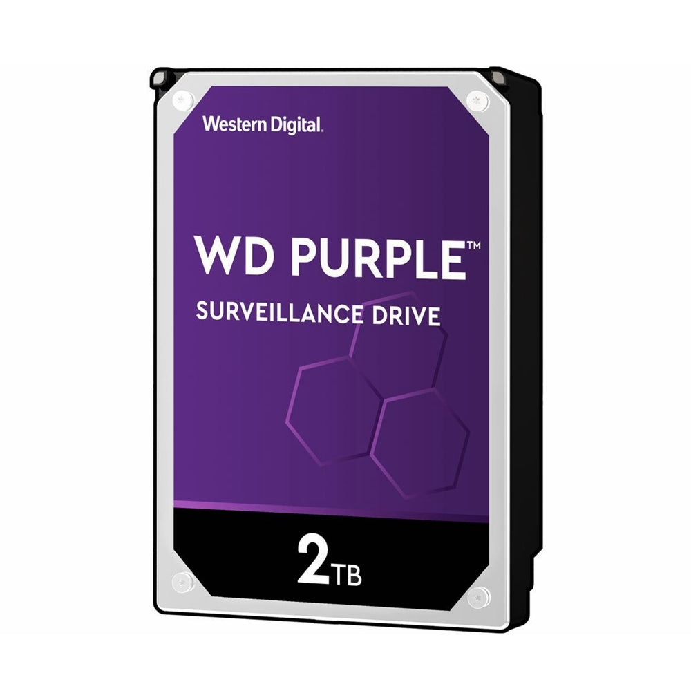 WD Purple 2TB Smart Video Surveillance Hard Drive – Enterprise-Grade WD Purple™ HDD with AllFrame AI, 550TB/Year Workload | Model: WD20PURP for CCTV NVR and DVR