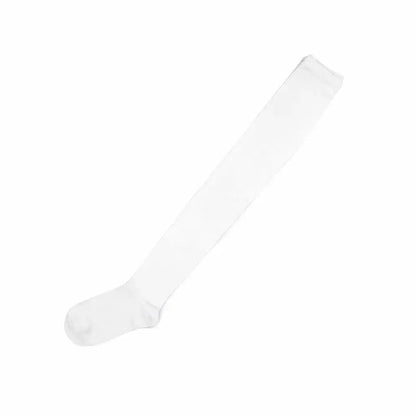 Cotton White Thigh High Socks Size 2-8 For Women