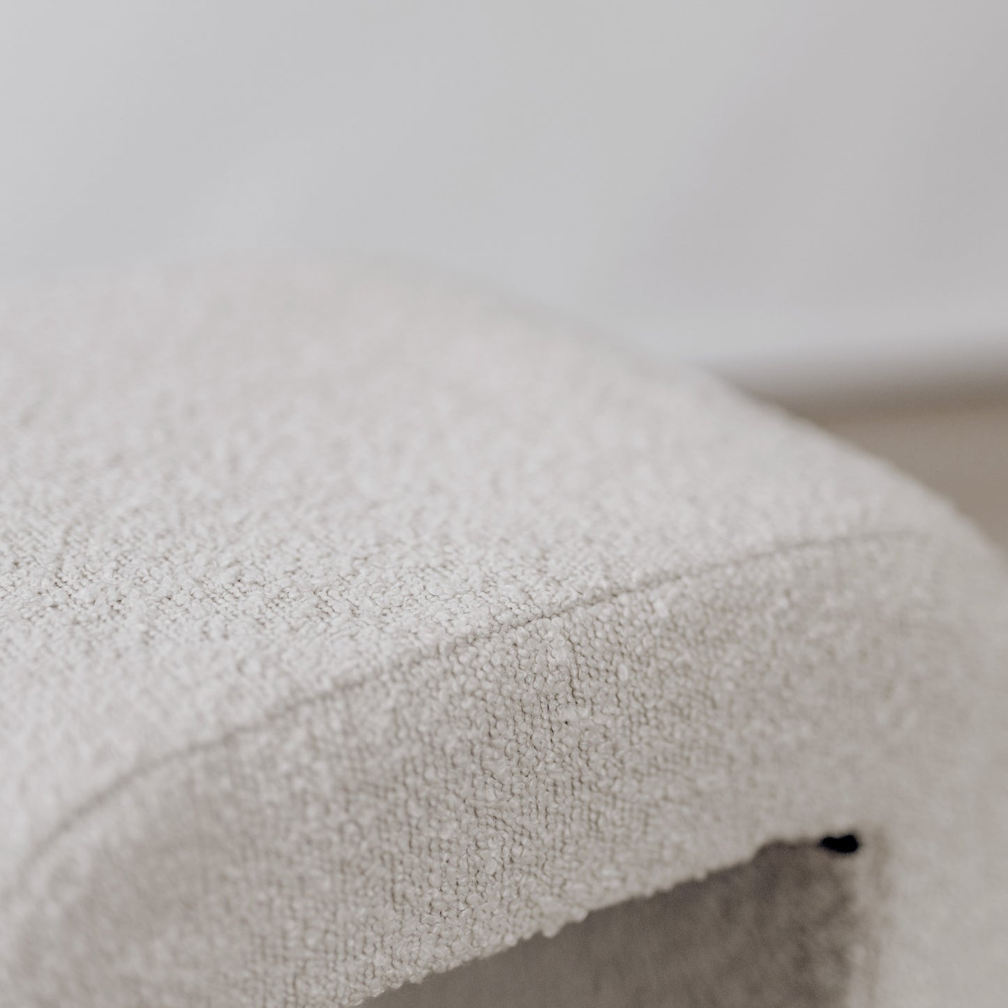 Denver Modern Boucle Stool - White