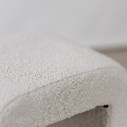 Denver Modern Boucle Stool - White
