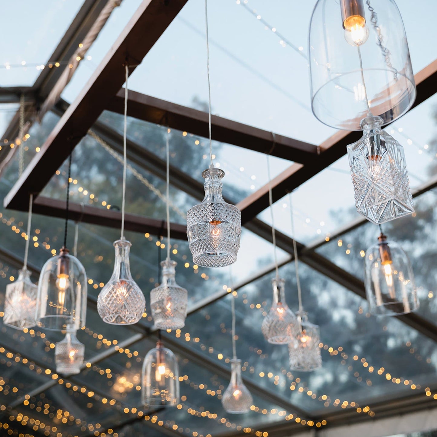 Sherry Wine Decanter Glass Pendant Light