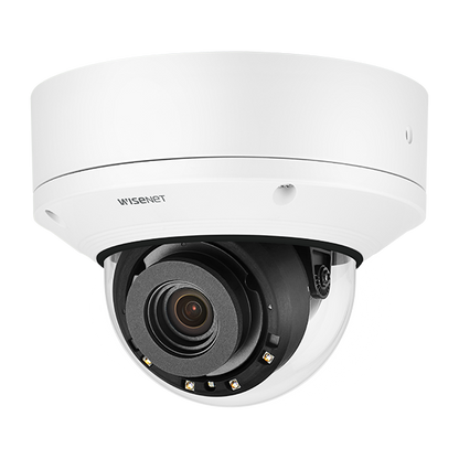 Hanwha Vision XND-8082RV 6MP IR Vandal Dome Camera – Wisenet7 AI Surveillance with Modular Design and 150dB WDR x series