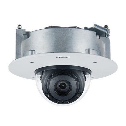Hanwha Vision XND-8082RF 6MP IR Recessed Mount Dome Camera – Indoor AI Surveillance with Wisenet7 and Plenum-Rated Design x series