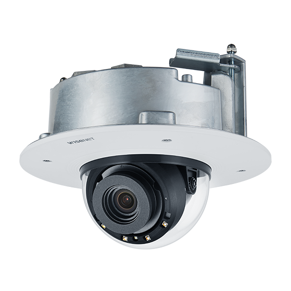 Hanwha Vision XND-9082RF 4K Recessed IR Dome Camera – Wisenet7 AI Analytics & Discreet Indoor Mounting x series