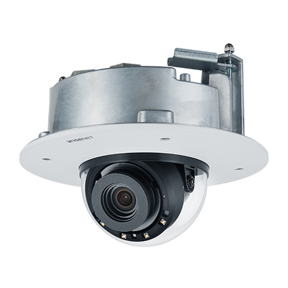 Hanwha Vision XND-9082RF 4K Recessed IR Dome Camera – Wisenet7 AI Analytics & Discreet Indoor Mounting x series