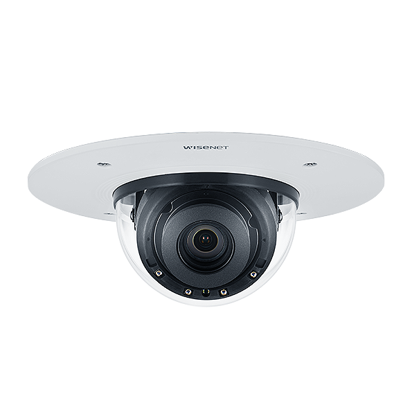 Hanwha Vision XND-9082RF 4K Recessed IR Dome Camera – Wisenet7 AI Analytics & Discreet Indoor Mounting x series